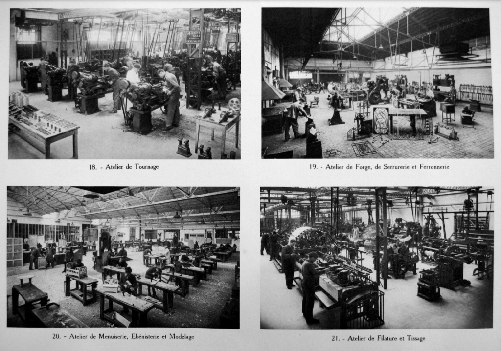 photo 6 différents ateliers du collège technique